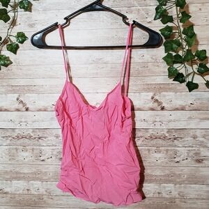 Rag & Bone Pink Silk Cotton Spaghetti Strap Tank Top Womens Summer Rayon Cami